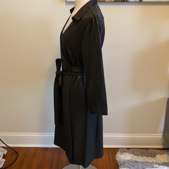 Julie Brown Black Metallic Wrap Dress - Picture 4 of 10